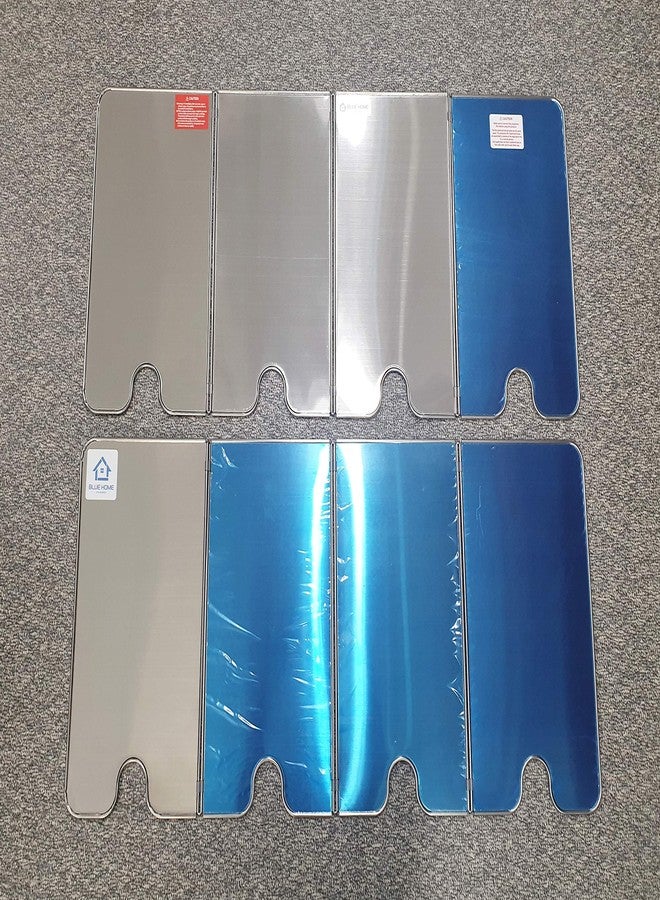 BLUE HOME Splatter Guard for Cooking - Grease Splatter Screen - 4 Sided Splatter Guard Compact Type - Stainless Steel - Unfold 33.26 in x 14.17 in - Fold 8.26 in x 14.17 in x 0.86 in - Image 4